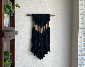Black and copper macrame wall hanging - New Colors Available