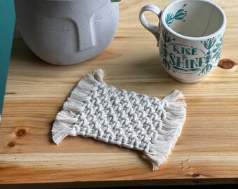 Set of Four Macrame Coasters | handmade decor | gift | boho coasters | trivets
