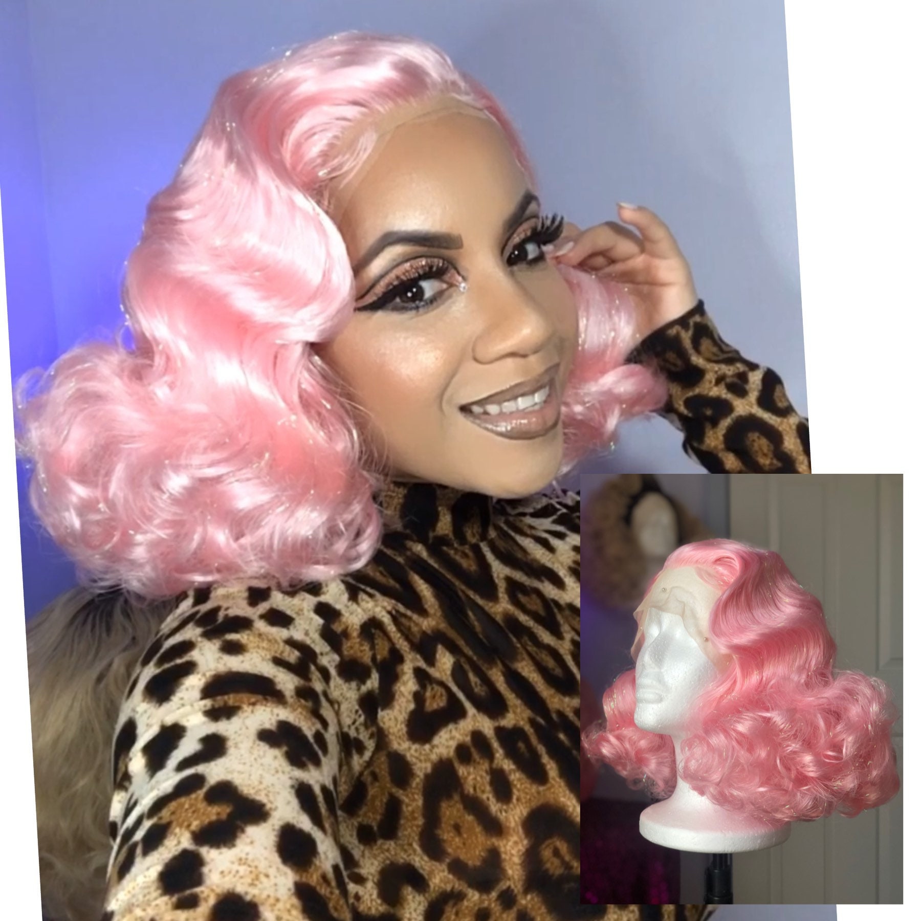 Pink Great Gatsby Sparkly Bob