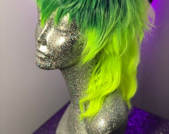 Club Kid Slime Green Shag Mullet
