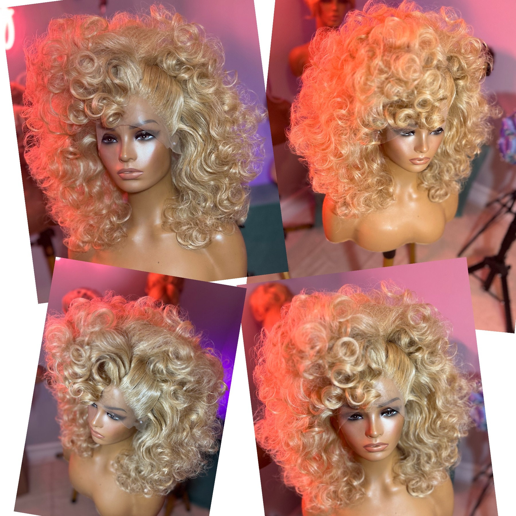 halloween outfits curly brown wig costume