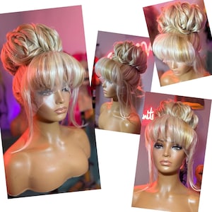 Honey Blonde Bardot inspired updo