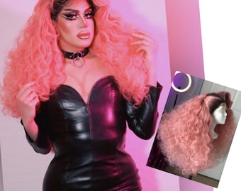 Pink w/ Dark Roots Studio 54 Soft Curls