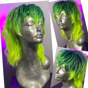 Club Kid Slime Green Shag Mullet