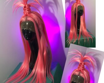 Pink Fanned Top Knot Lacefront unit