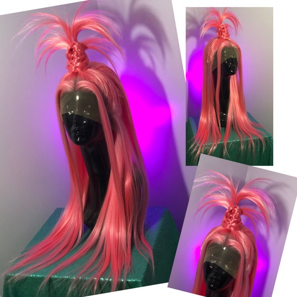 Pink Fanned Top Knot Lacefront unit