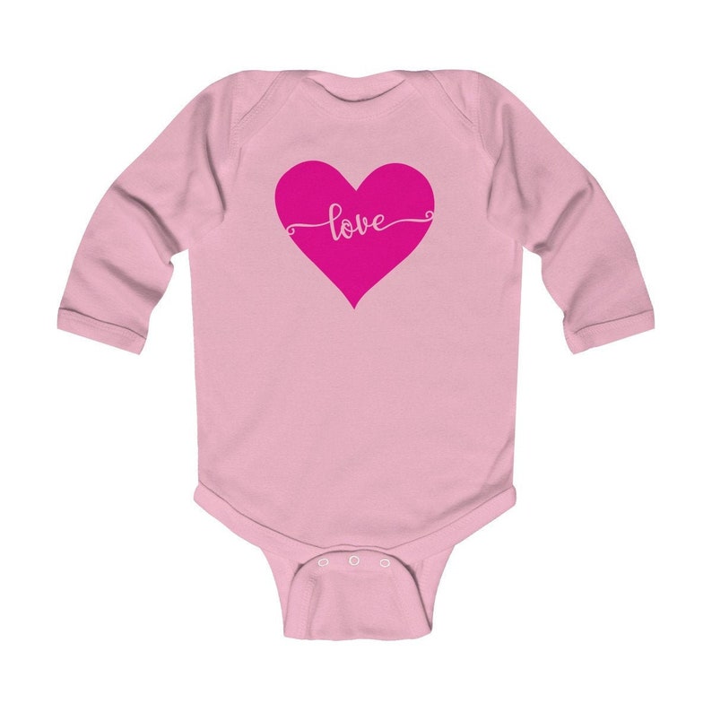 Baby Shower Gift Girl, Infant Long Sleeve Bodysuit Baby Girl Valentine Shirt Love Heart Shirt Baby Girl Valentines Day Outfit