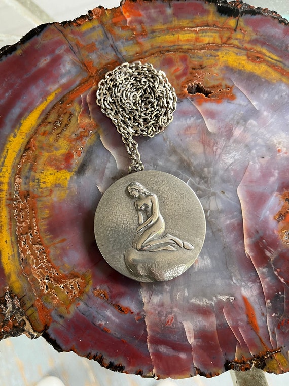 Jorgen Jensen Little Mermaid Pewter Pendant & Neck