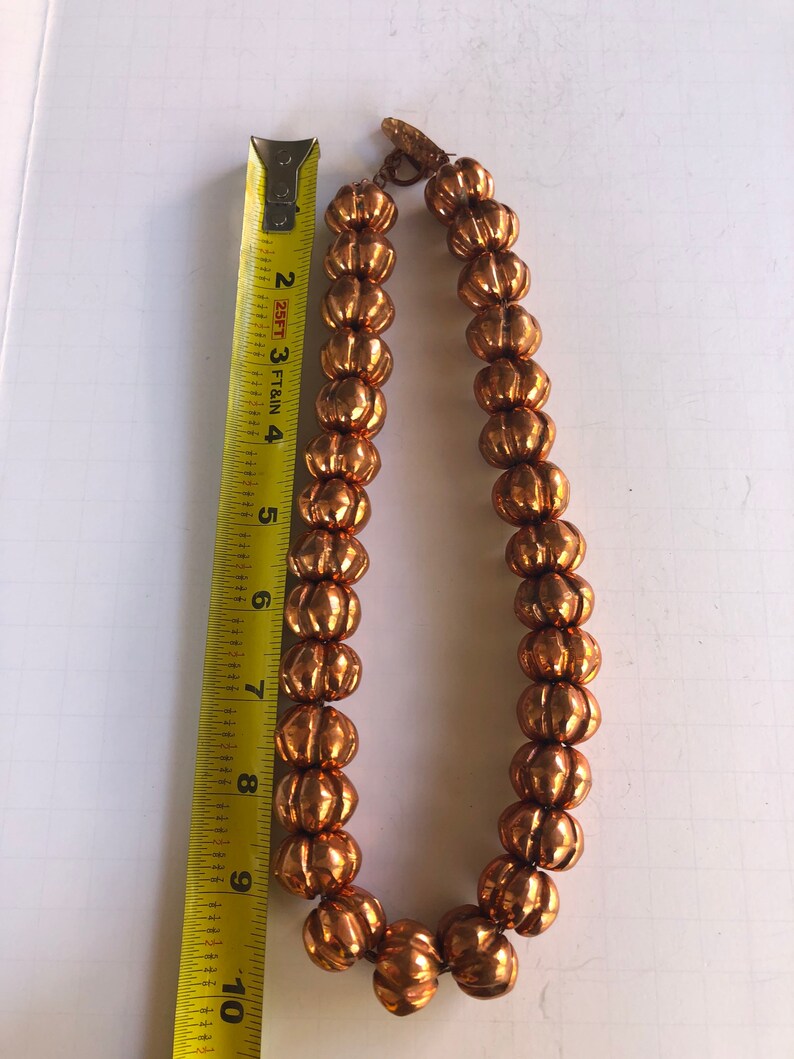 Vintage Santa Clara de Cobra Copper Beadsnecklace