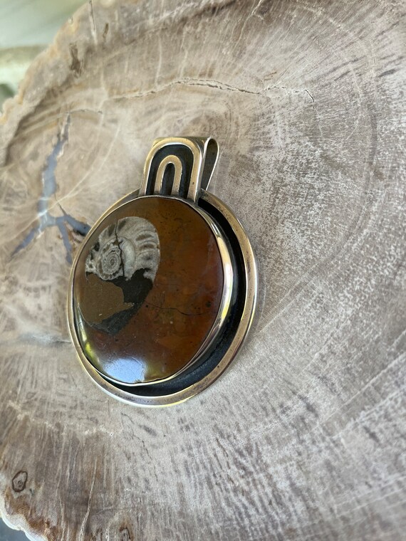 One Of A Kind Natural Ammonite Fossilized Conch S… - image 3