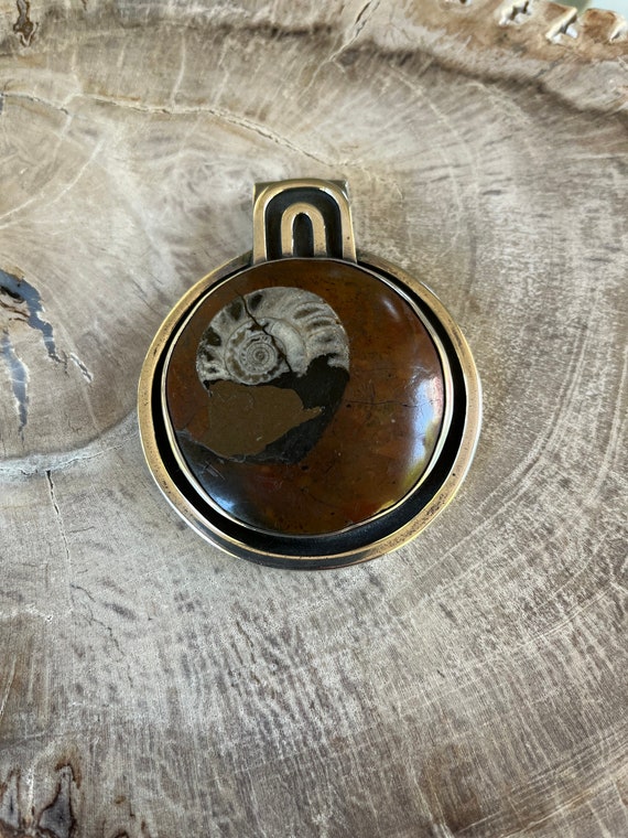 One Of A Kind Natural Ammonite Fossilized Conch S… - image 10