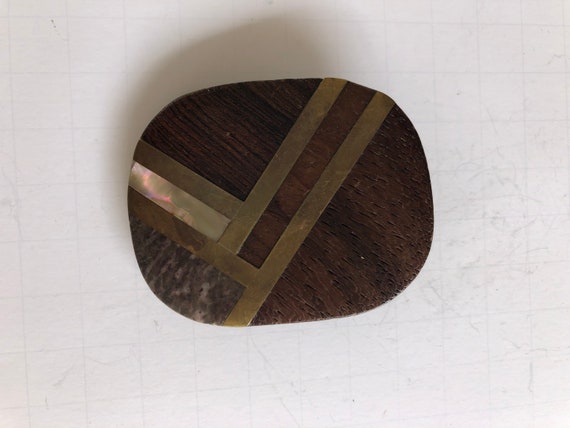 Vintage Modernist  60’s Belt Buckle with inlaid s… - image 8