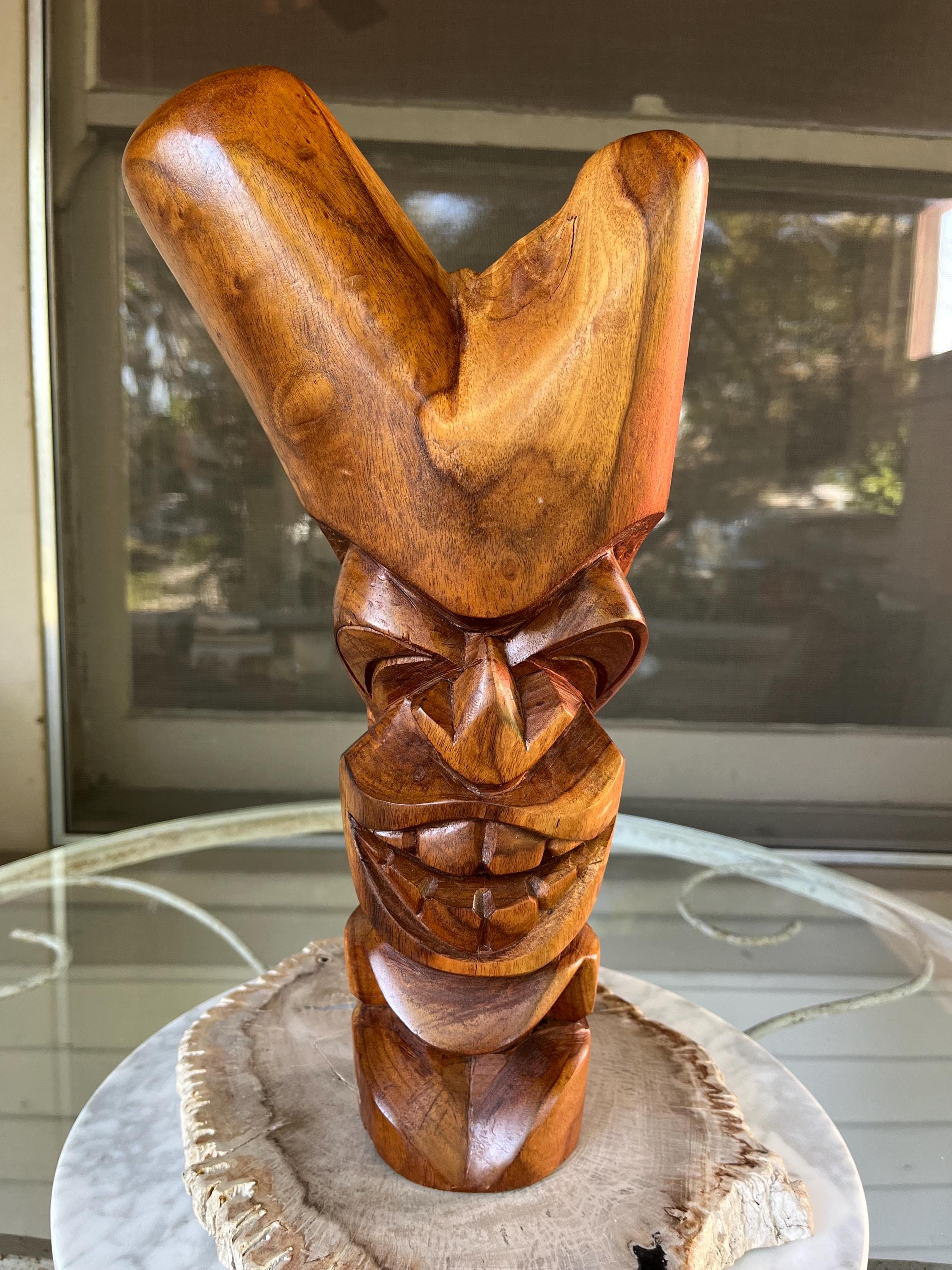 ⭐︎ヴィンテージ⭐︎KOA⭐︎TIKI⭐︎ハワイアン⭐︎メネフネ⭐︎ポリネシアン Koa Wood Tiki - Etsy