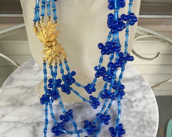 Rare Vintage Brania Multi Strand Lucite Necklace, Mid Century, New York  Runway by Mimi Di Niscemi