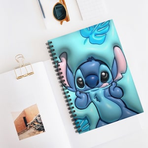 Quaderno a spirale Stitch, diario per bambini, materiale scolastico, regalo per amici, quaderno per scrivere in modo divertente, cancelleria per studenti