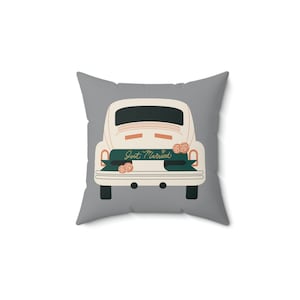 Just Married Car - Silver 14x14