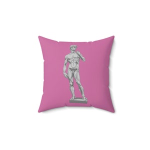 Michelangelo&#39;s Stylized Statue of David Pillow 14x14