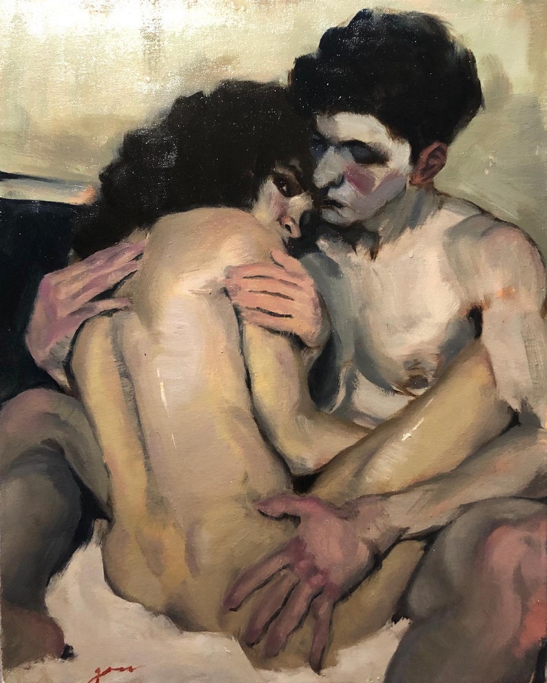 A Couple Hugging Caressing Loving Relationship Intimacy image 0