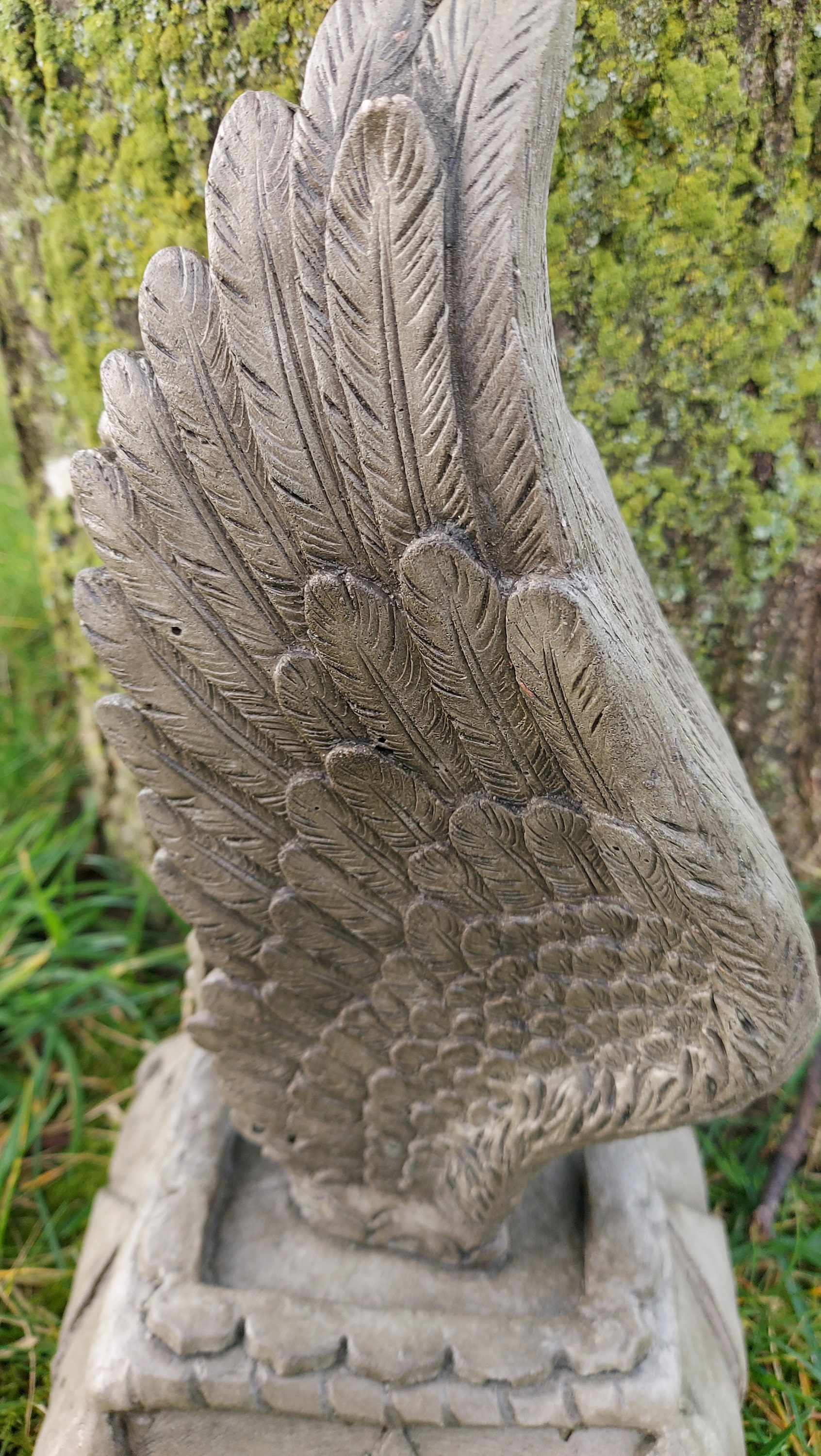 Garden cast stone angel wing Ornament marker Etsy
