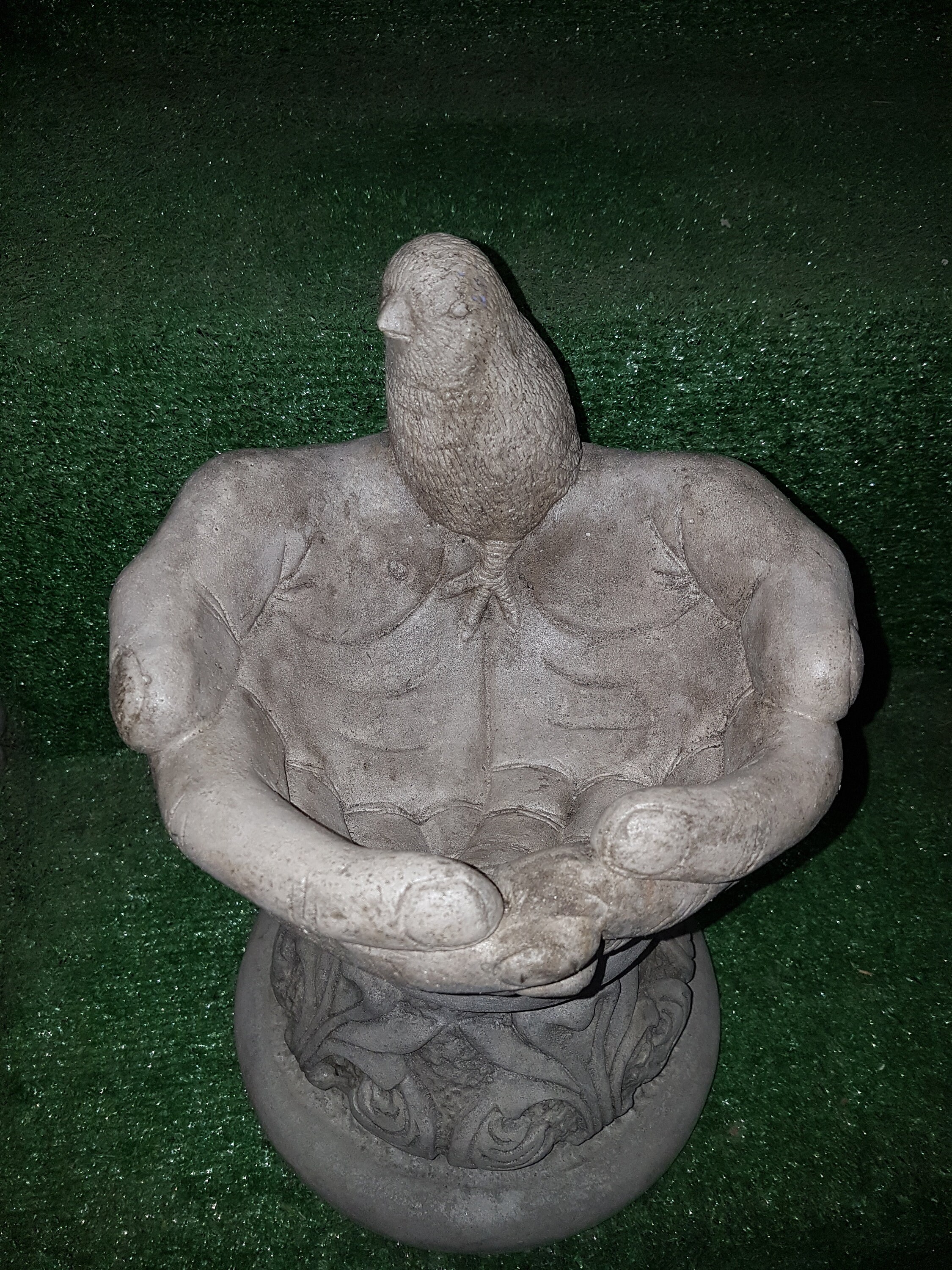 Garden Cast Stone Bird bath plinth Etsy