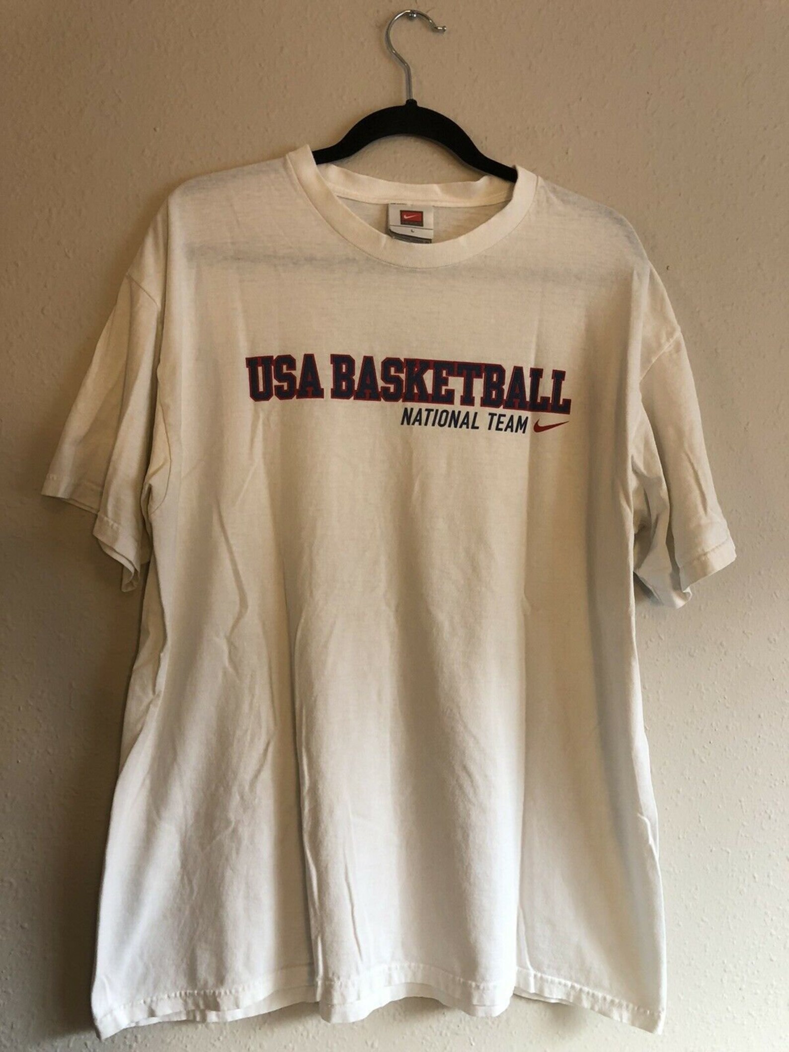 Early 2000s Vintage Nike USA Basketball Tshirt White Large 2 Etsy