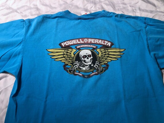 Powell Peralta BONES RIPPER Skateboard Shirt NAVY LARGE