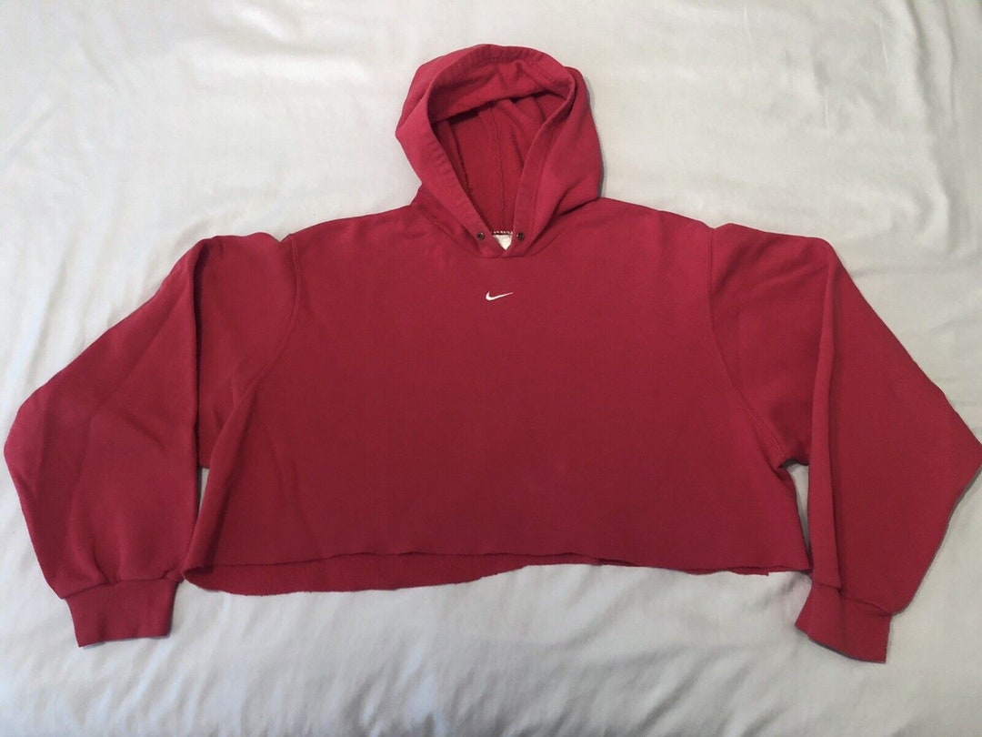 Vintage 2000s Nike Middle Center Check Swoosh Hoodie, Red XXL