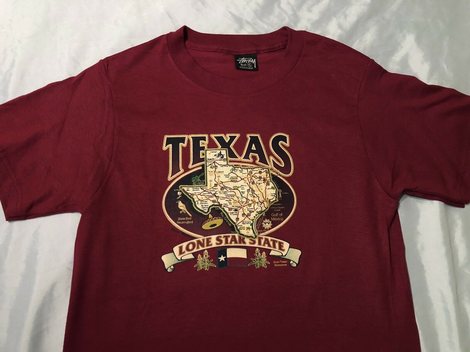 Vintage 1990s 90s Texas TX Lone Star State T-shirt Stussy - Etsy