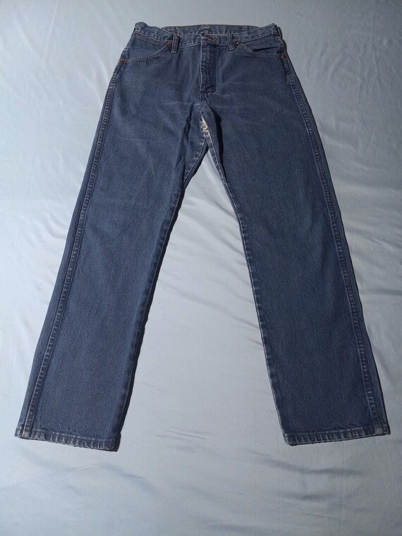 Vintage 1990s 90s Wrangler Made In USA Denim Blue… - image 1