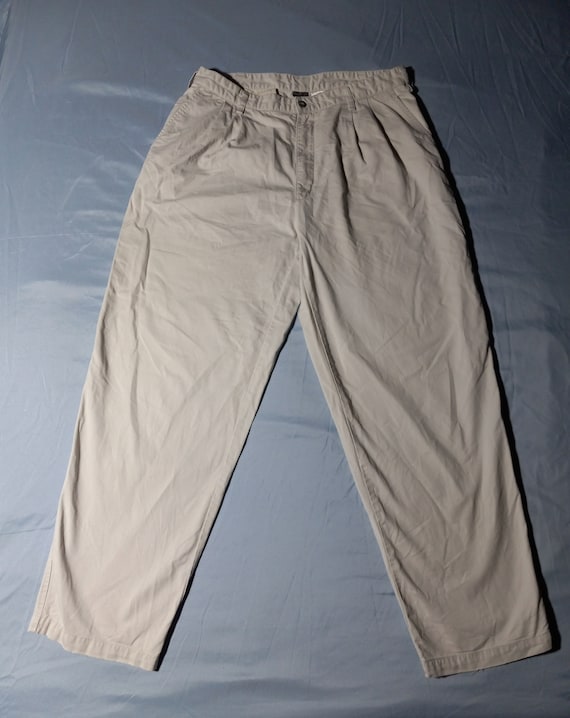 Vintage 1990s 2000s Nike Swoosh Golf Golfing Khaki Pants, Black Tag Light  Tan 34 