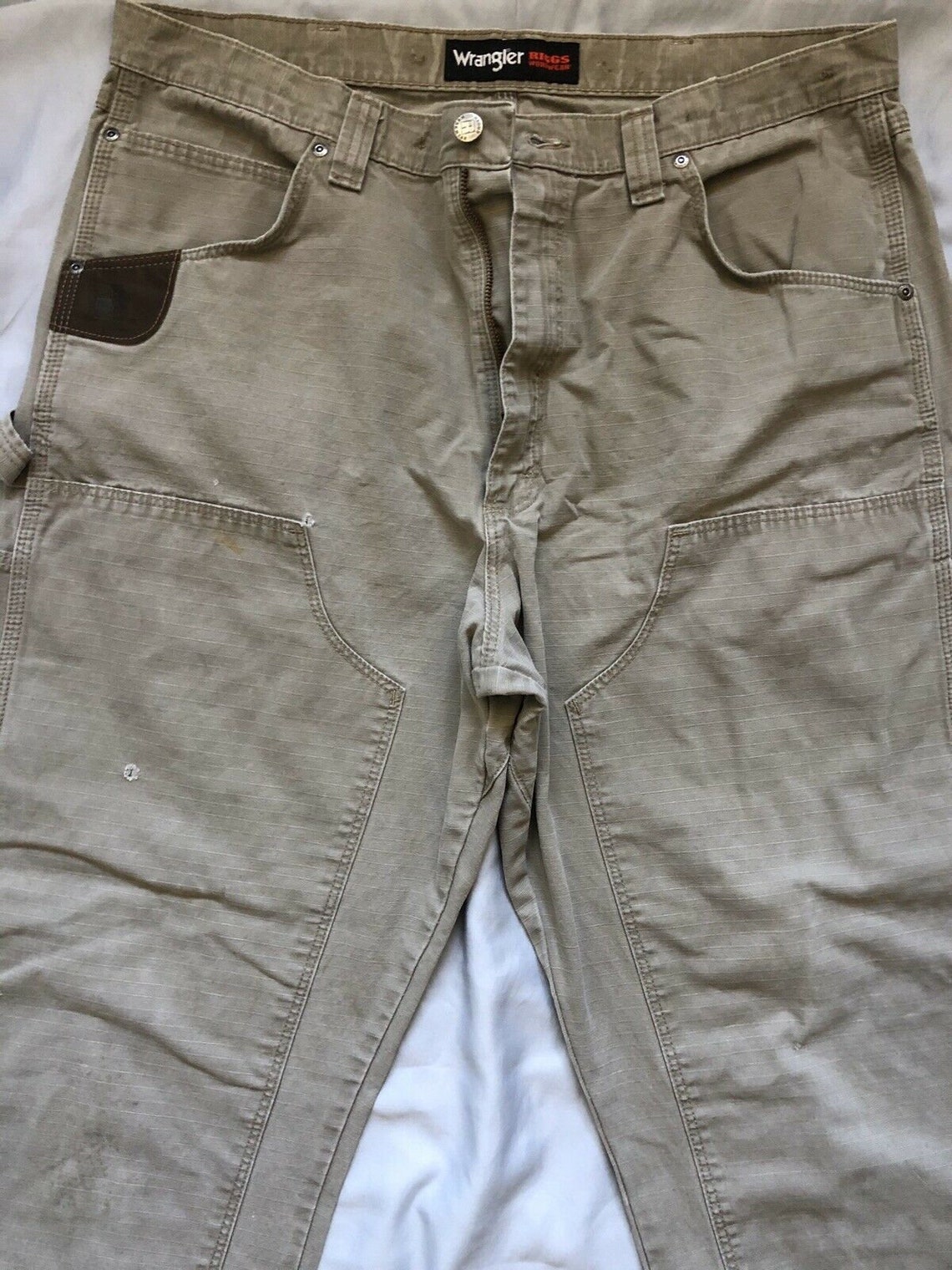 Vintage 90s 00s Wrangler Double Knee Riggs Wear Khaki Work - Etsy UK