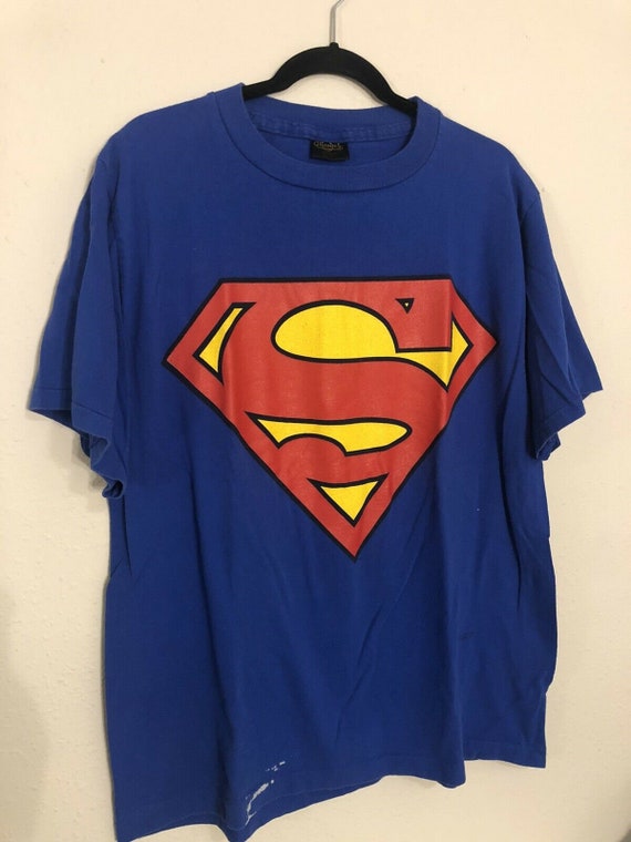 Følsom Stedord Wedge 1997 Vintage Superman Logo DC Comics T-shirt Changes Tag Blue - Etsy