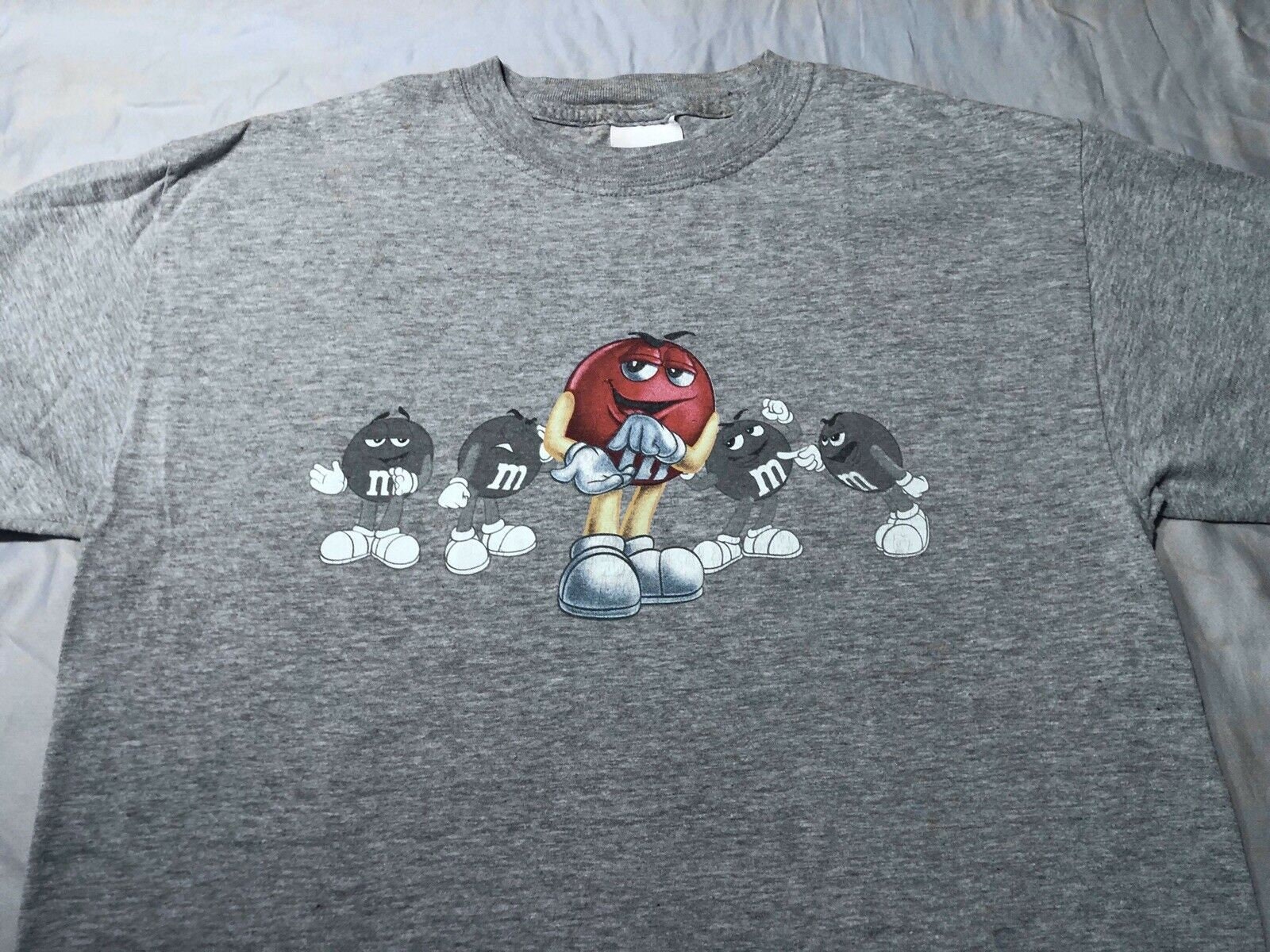 90s Red M&M Chocolate Candy Mascot Mars Funny T-shirt Extra 
