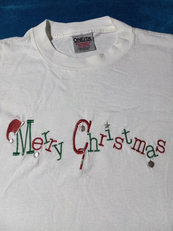 Vintage 1990s 90s Merry Christmas Happy Holidays S