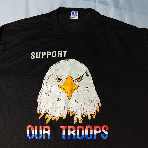 Vintage 80s 90s American Bald Eagle Support Troop… - image 1
