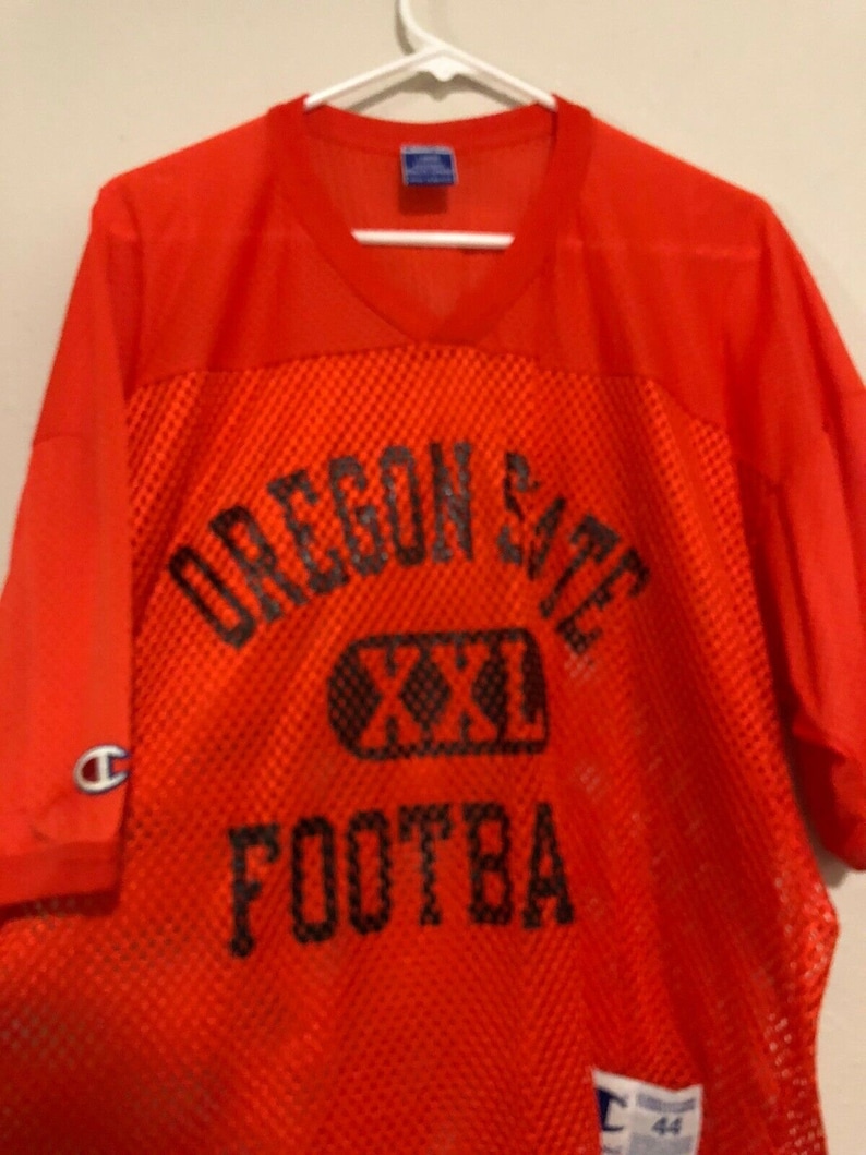 Champion Tag Large Orange Vintage 1990s Oregon State Football Practice Jersey