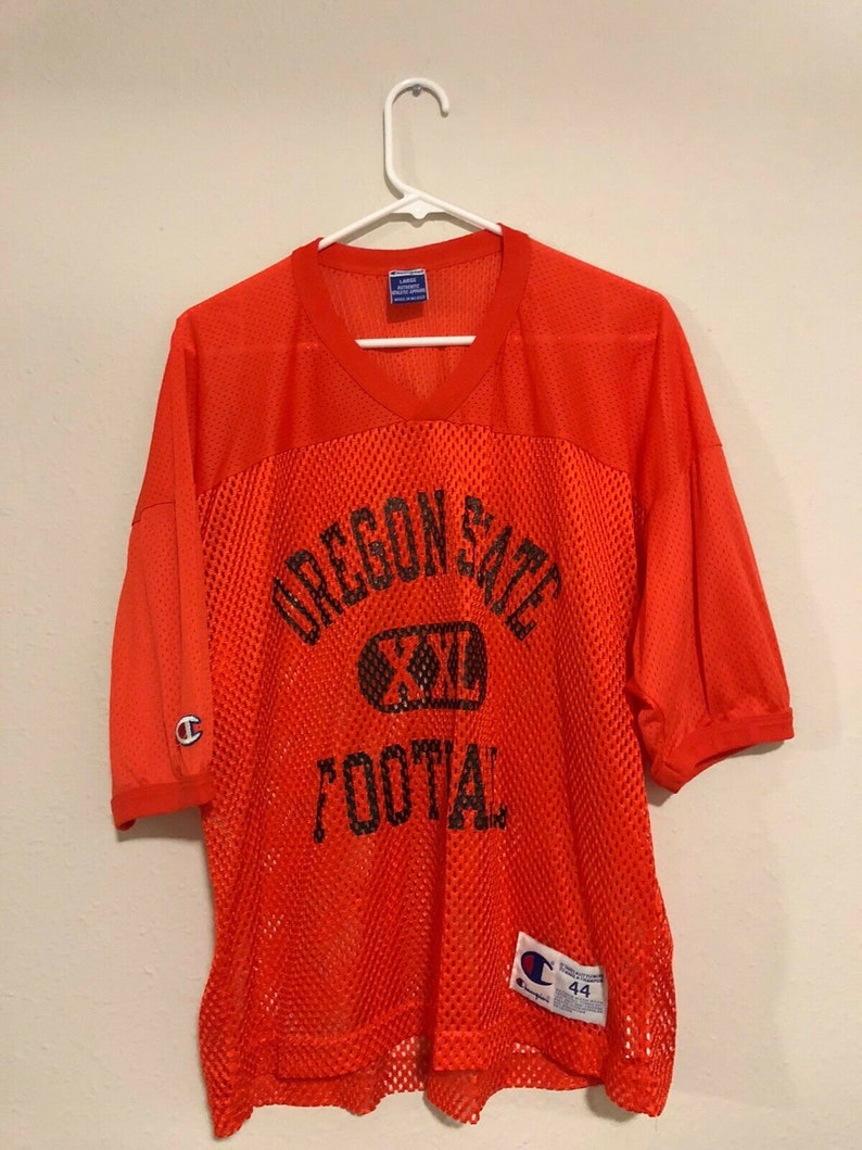 Champion Tag Large Orange Vintage 1990s Oregon State Football Practice Jersey