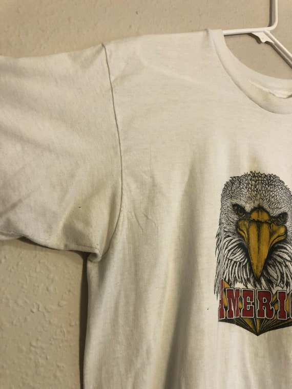 Vintage 80s 90s America Bald Eagle T-Shirt, Hanes… - image 8