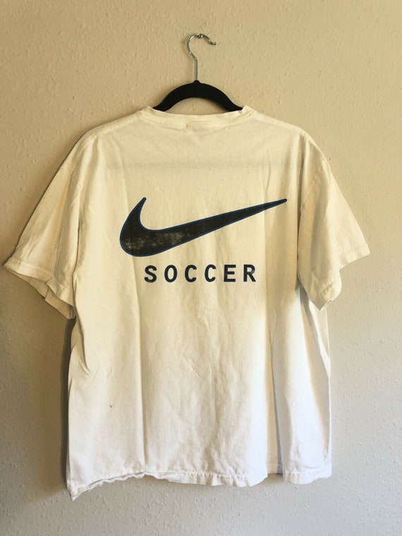 Vintage 90s Nike Conway Soccer 2 camiseta lateral blanco - Etsy España