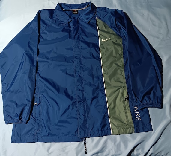 Vintage 1990s 90s 2000s Y2K Nike Swoosh Color Block Zip up Windbreaker Jacket XL Etsy Ireland