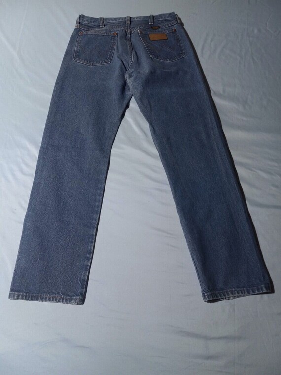 Vintage 1990s 90s Wrangler Made In USA Denim Blue… - image 2