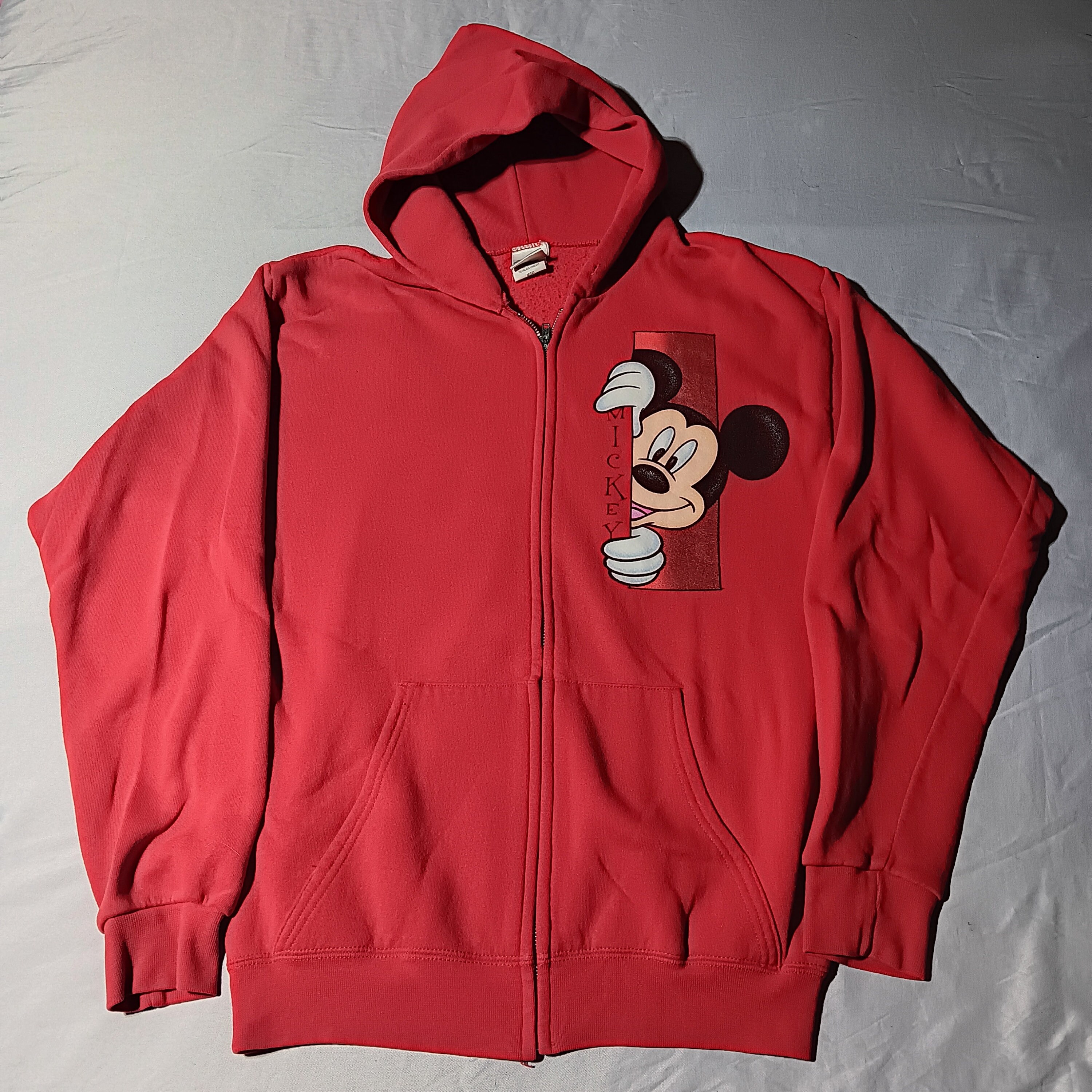 Red mickey hoodie hotsell