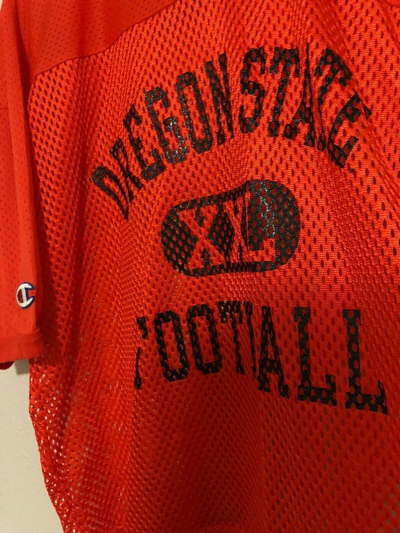 Champion Tag Large Orange Vintage 1990s Oregon State Football Practice Jersey
