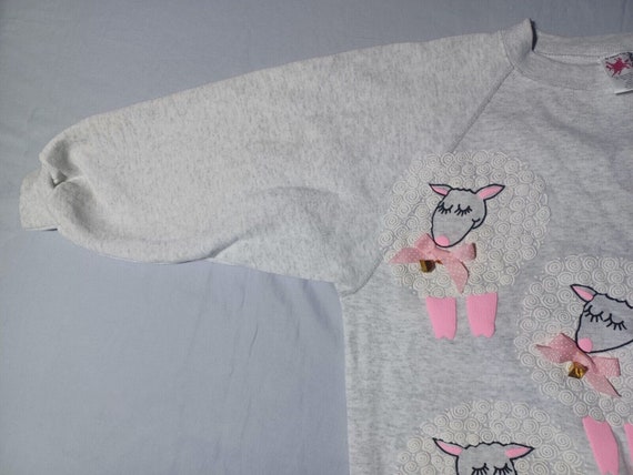 Vintage 1990s 90s Black Sheep Handmade Sweatshirt… - image 8