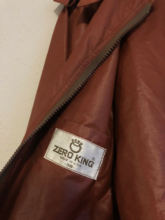 Vintage 70s 80s Zero King Faux Leather Jacket, Brown … Gem