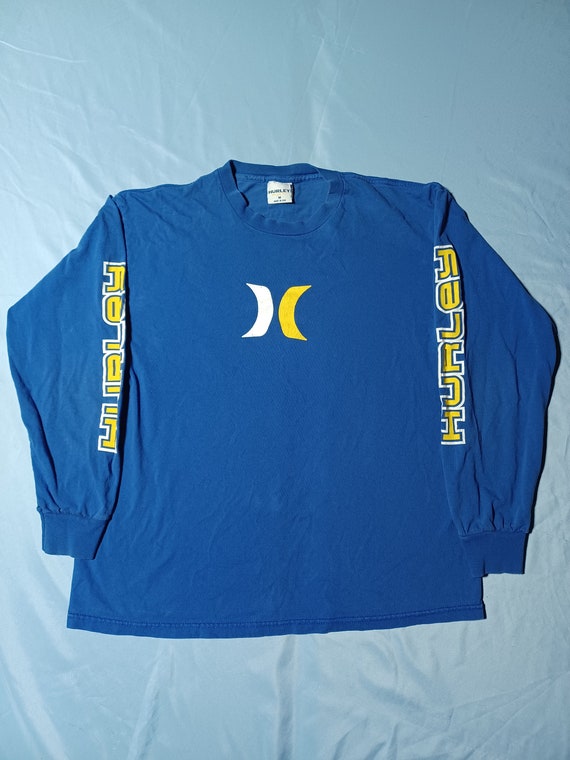 Maan Wat is er mis worstelen Vintage 1990s 90s Hurley Skate Surf Long Sleeve T-shirt Blue - Etsy