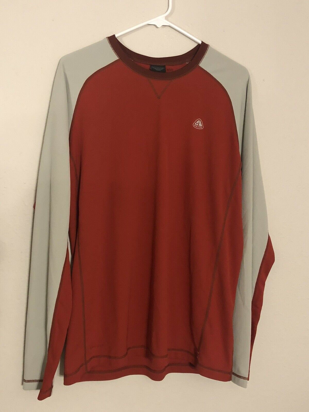 Vintage 90s 00s Nike ACG Dri-Fit Long Sleeve T-Shirt, Burnt Orange ...
