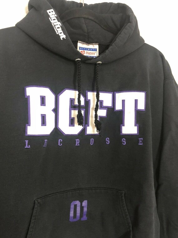 Vintage 90s 00s Bigfoot Lacrosse Hoodie, Hanes Ul… - image 7