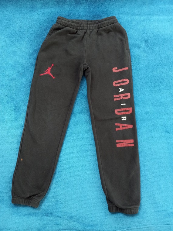 Vintage 2000s Y2K Air Jordan Jumpman Basketball Streetwear Sweatpants Black  XS S 