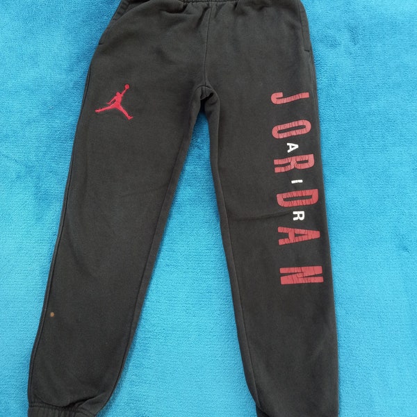 Vintage 2000s Y2K Air Jordan Jumpman Basketball Streetwear Sweatpants Black XS S
